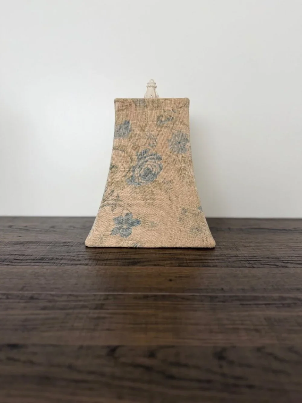 Vintage Square Bell Blue Rose Floral Fabric Lampshade‎ Cottagecore Shabby Chic